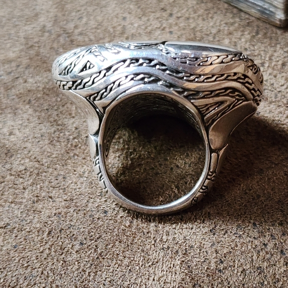 John Hardy Sterling Silver Kali Tamen Zen Cushion Ring - Picture 7 of 10